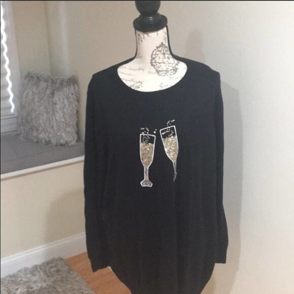 Lane Bryant CHAMPAGNE GRAPHIC SWEATER - Picture 5 of 8